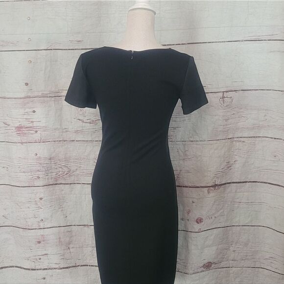 Theory Leilana Knit and Goat Leather Dress Size 4 - Picture 3 of 7